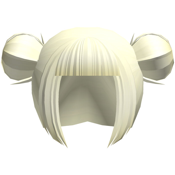 blonde blunt bangs messy buns
