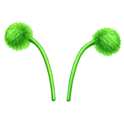 Whimsical Green Fuzzy Antennae