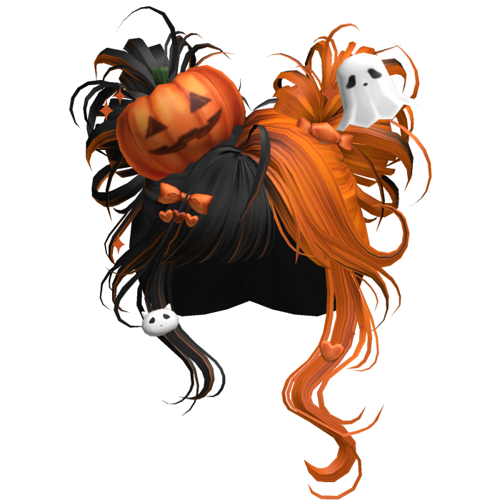 Spooky Halloween Pumpkin Buns  (Black&Orange)