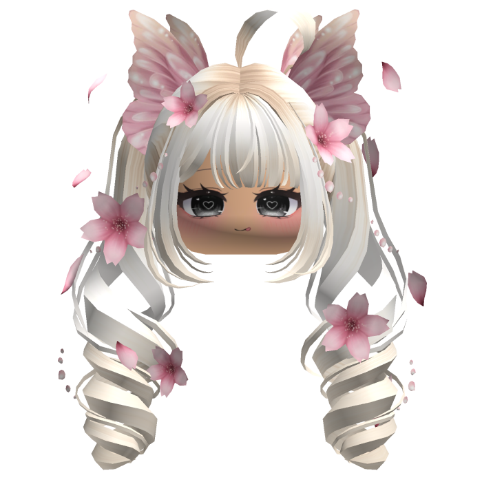 Mystical Sakura Petal Pigtails (Beige)