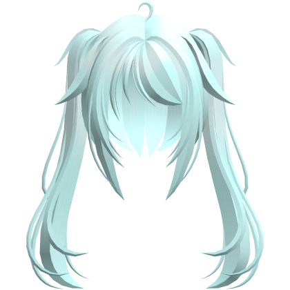 moe vkei emo messy ponytails w tufts teal