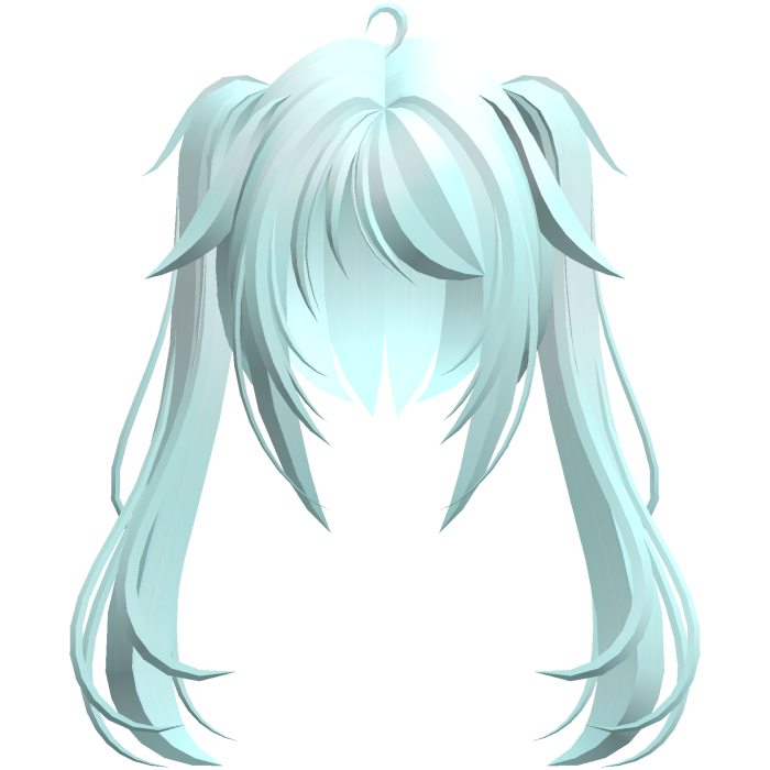 moe vkei emo messy ponytails w tufts teal