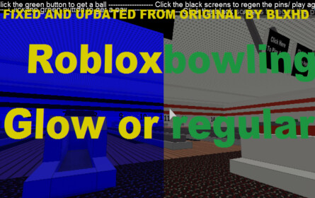 ROBLOX bowling alley with glow bowl