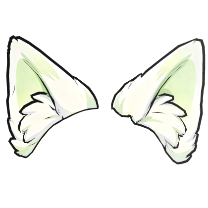 Cartoony Green Fox Ears