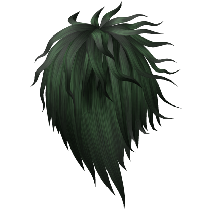 Green teased vampire windy vkei emo hair Roblox item