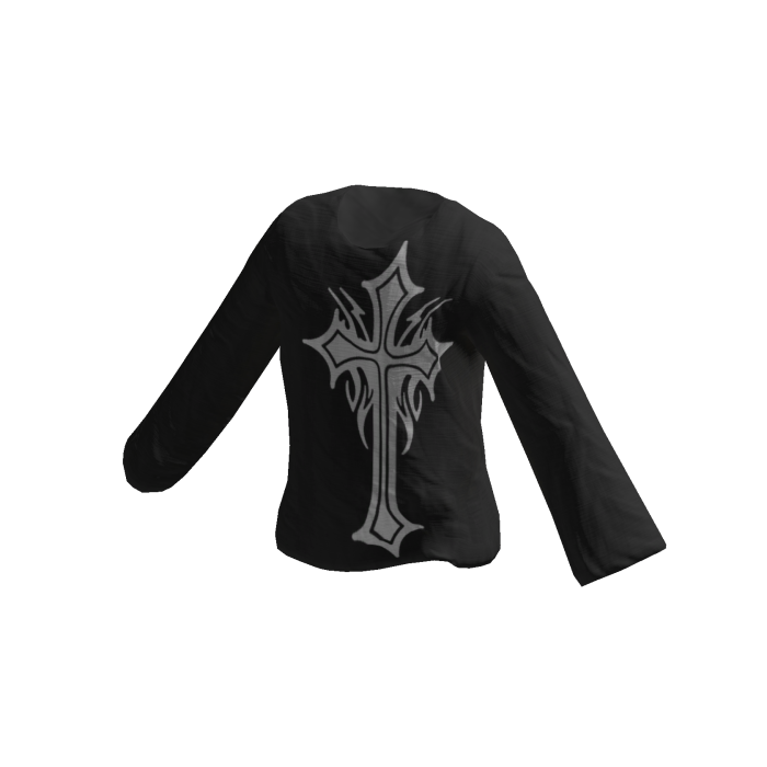 Black Cross Graphic Sweater