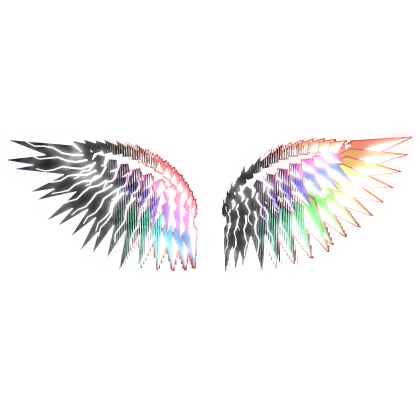 Animated Morphing Rainbow Black Wings (Glowing)