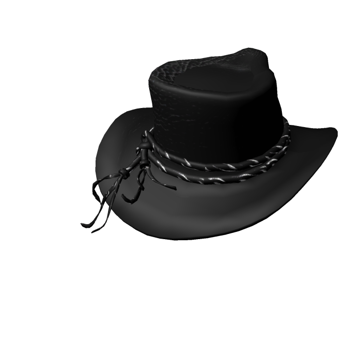 black leather cowboy hat