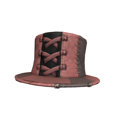 dusty rose corset mini top hat 