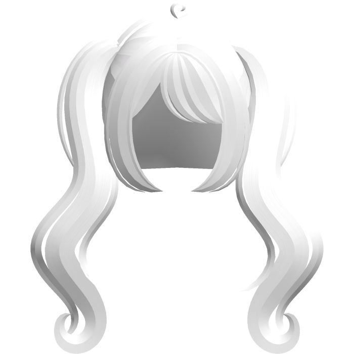 ♡ ꒱ angelic flowy wavy pigtails in white
