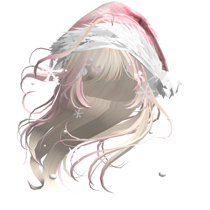 Lush Windy Hair w/Santa Hat (Yellow&Pink)