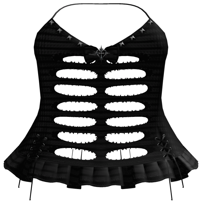 gothic ripped black striped emo dress 3.0