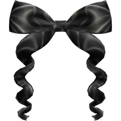 Cute Twirl Bow Ribbon Chic Hair Clip Black Roblox item