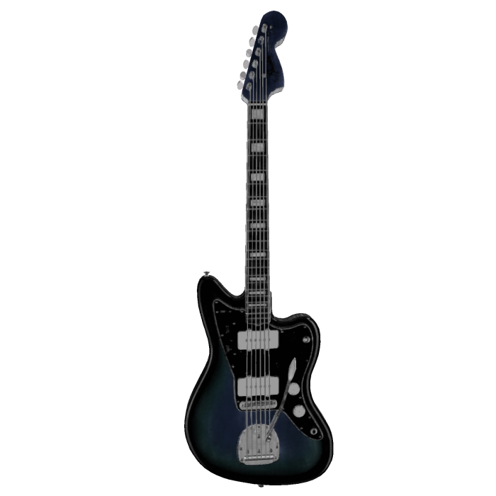 [STANDING] Blue Punk Electric Guitar