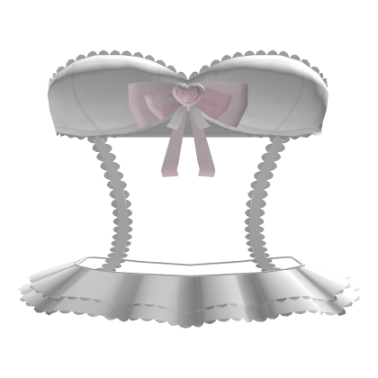 ۶ৎ | cutest doll lace ruffles white top/skirt set thumbnail