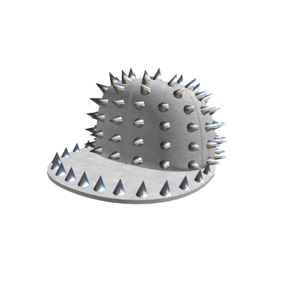 White Metal Spiked Snapback Baseball Hat