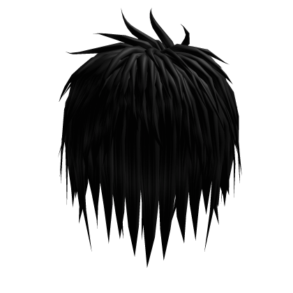 Black Long Anime Scene Messy Hair