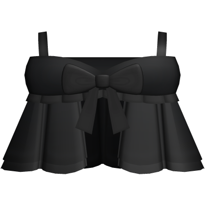 ⸝⸝ ♡ adorable black open ruffle dress top