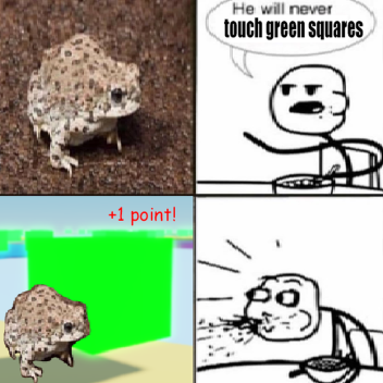 Touch the Green Cubes!