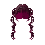 Cute Girl Hair Pink Pigtails with Bows