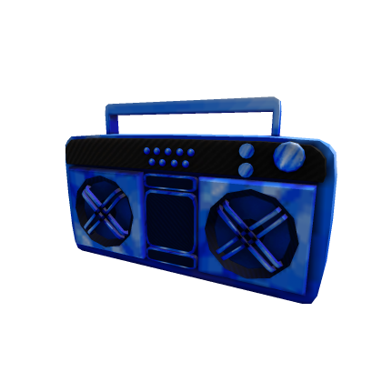 blue boombox radio speaker music audio loud sound