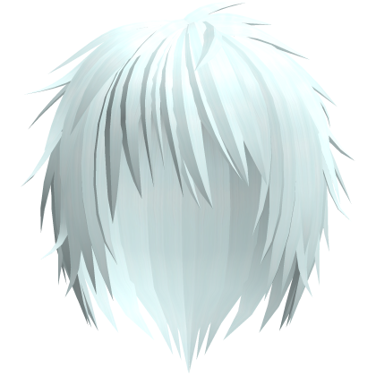 light blue kuro messy japanese anime boy hair