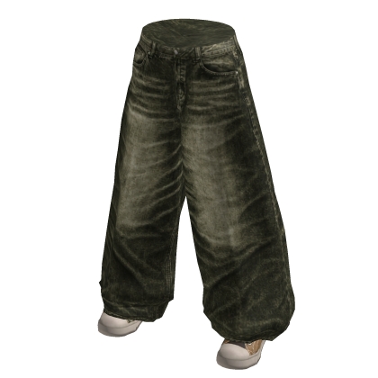 Green Acid Wash Grunge Jeans thumbnail