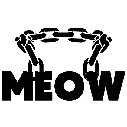 Cartoony White Meow Chain Roblox item