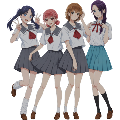 Blue Box Anime Girls Cutout
