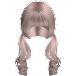 ♡[Paid]: pretty low Curly pigtails in dust brown 