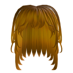 Golden Messy Straight Hair