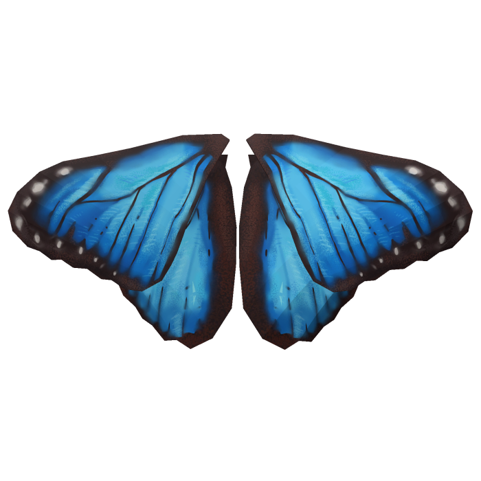 [🦋] Morpho Butterfly set - Back Wing Blue Brown