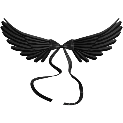 🖤 heaven's fallen angel ribbon tied wings