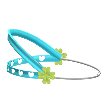 ♡ cute kawaii clover braces headgear in cyan