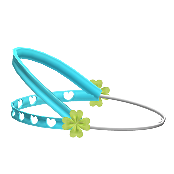 ♡ cute kawaii clover braces headgear in cyan