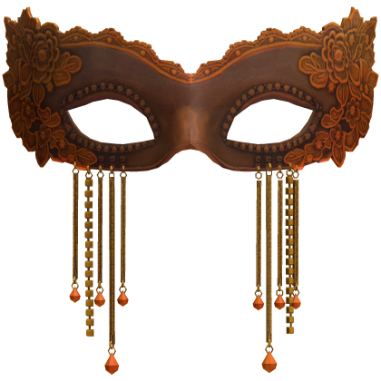 Copper Gothic Lace Masquerade Mask