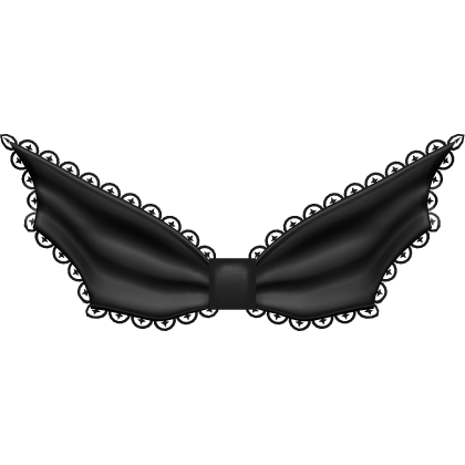 black bat wings bow hairclip