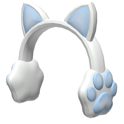 Blue Kawaii Cat Earmuffs