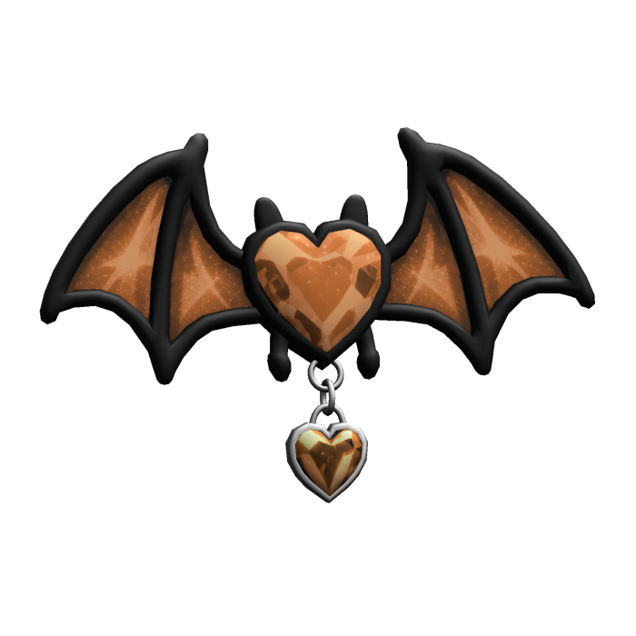 ♡ Orange Bat Hair Clip