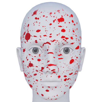 Red Face Paint Splatter