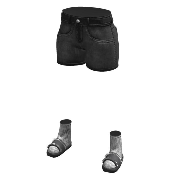 Black Emo Cute Girl Y2K Low Rise Mini Jorts