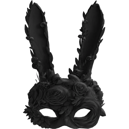Black Rose Masquerade Bunny Mask
