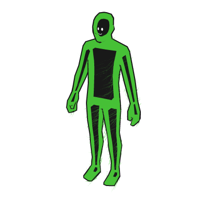 Dark Green Cartoony Outline Aura