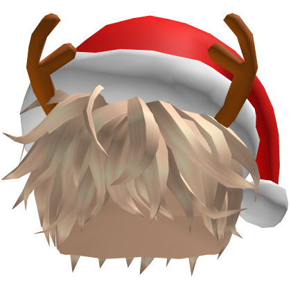 Christmas Y2K Messy Hair Santa Antler Blonde Roblox item