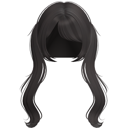 ♡ kawaii long wavy low brown pigtails Roblox item