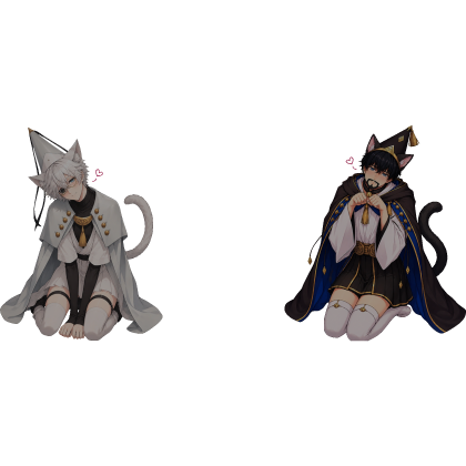 Qifrey and Olruggio catboy cutout