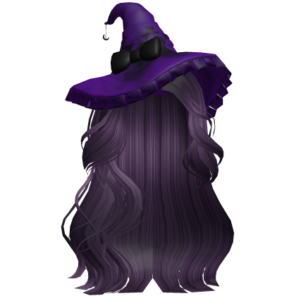 Halloween Side Swept Witch Hair (Purple)