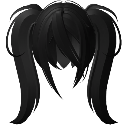 ♡ : Sweet Long Messy Braids in Black