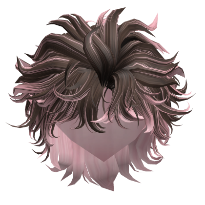Stylish Slicked Back Mullet (Brown&Pink) Roblox item