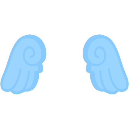 ♡ Cute Chibi Glowing Angel Wings in Blue
